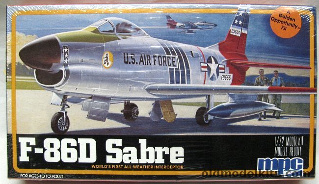 MPC 1/72 F-86D Sabre Dog - (Ex-Airfix), 1-4101 plastic model kit